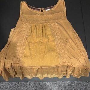 Knox Rose Mustard Yellow Sleeveless Top